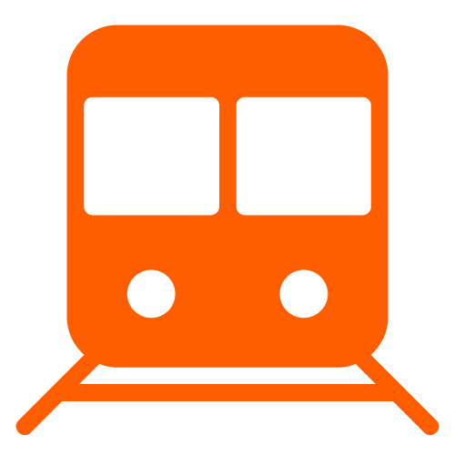 Orange tram icon linking to a map of proposed bus transit routes in 2055 MTP Preferred Option